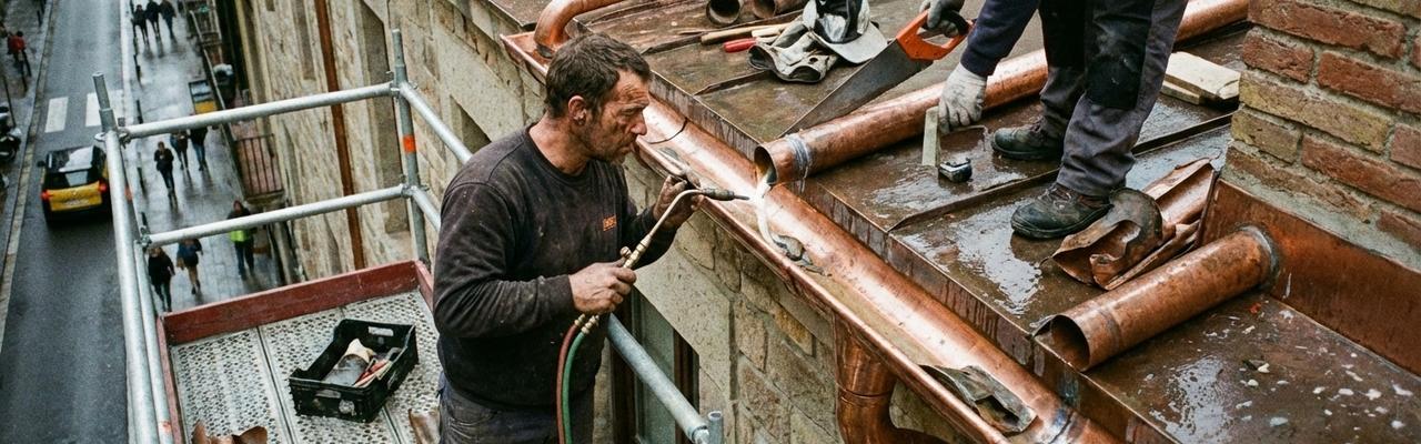 Montaje y reparación de bajantes y canalones en Durango